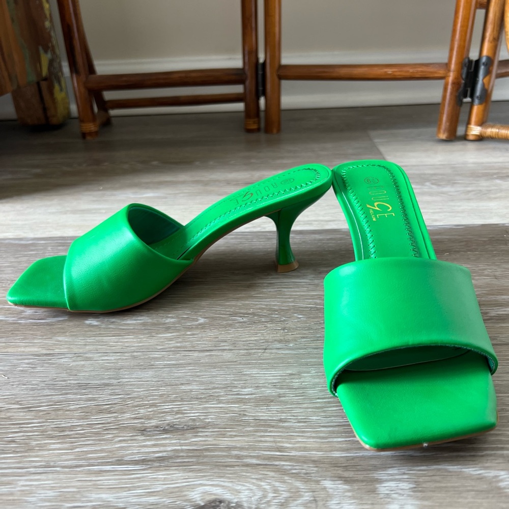 Spool Leather Heel Mules